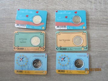 België. 2 Euro 2022/2024 (6 coincards) (Zonder minimumprijs)