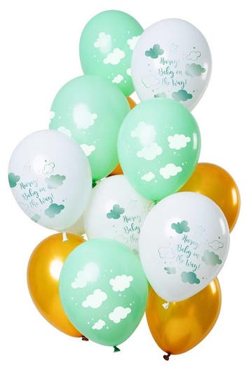 Gender Reveal Ballonnen Hooray Baby 30cm 12st, Verzenden