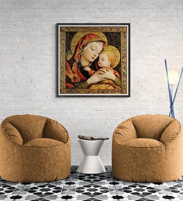 CREATIVE_HUB - Golden Madonna praying in Carlos Crivelli