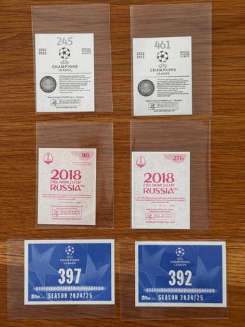 2018, 2012/13 Panini UEFA Champions League, FIFA World Cup, Nieuw