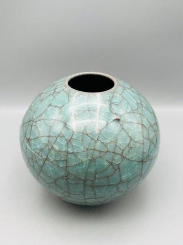 Vaas - Keramiek - Japan - Krakelglas vaas (Zonder