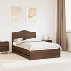 vidaXL Bedframe met lade Bruine eik 120 x 190 cm, Verzenden