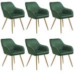 tectake Eetkamerstoel Marilyn, fluweeloptiek, doorgestikt -, Huis en Inrichting, Stoelen, Verzenden, Nieuw