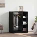 vidaXL Kledingkast met plank met opslag Zwart Eiken 77 x 48, Verzenden, Nieuw