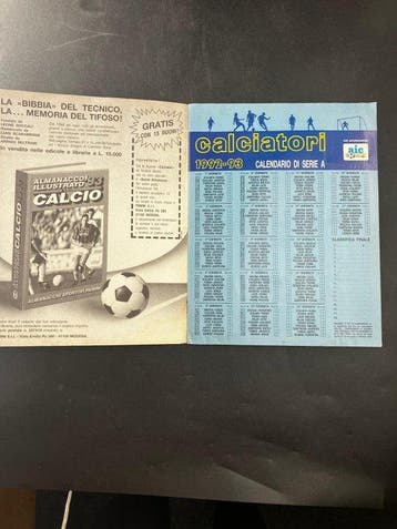 1992/93 Panini Édition originale, Panini Calciatori 1992-93