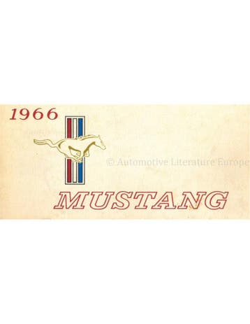 1966 FORD MUSTANG INSTRUCTIEBOEKJE ENGELS (USA)