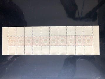 Heligoland 1876 - Feuillet complet de 10 timbres avec des, Gestempeld