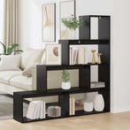 vidaXL Roomdivider Boekenkast Zwart Eiken 137,5 x 29 x 103,5, Huis en Inrichting, Verzenden, Nieuw