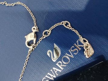 Swarovski - Beeldje - Crescent moon and stars pendant, Antiek en Kunst