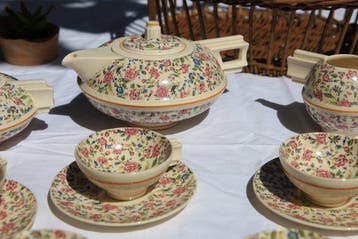 Theeservies (27) - Keramiek - Art Deco Service 1930