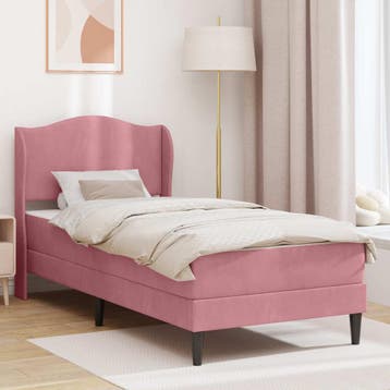 vidaXL Bedframe met hoofdeinde Roze 80 x 200 cm Fluweel, Verzenden