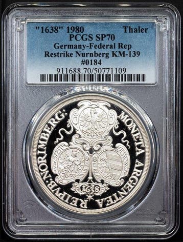 Duitsland. Thaler 1638 (1980 restrike), Postzegels en Munten