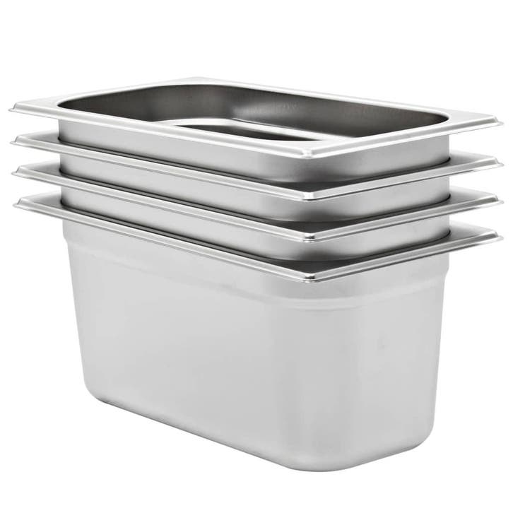 vidaXL Gastronormbakken 4 st GN 1/3 150 mm roestvrij staal, Antiquités & Art, Antiquités | Ustensiles de cuisine, Envoi