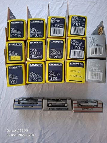 Gama 1:43 - Voiture miniature (17) - Opel GT, Ascona, Corsa,, Nieuw