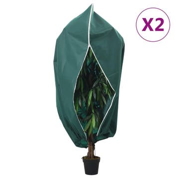vidaXL Plantenhoezen met ritssluiting 2 st 70 g/m² 1x1,55 m, Verzenden