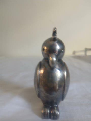 Figuur - Pappagallo - zilver gelaagd, Antiek en Kunst