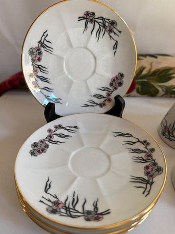 Jean Boyer Limoges - Kop en schotel (8) - Porselein -