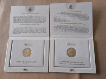 Vaticaan. 2 Euro 2025 Anno Santo + Michelangelo (2, Postzegels en Munten