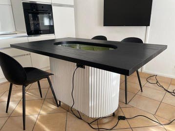 Tafel - hard hout, Staal, Aluminium, Plastic, Glas -, Antiek en Kunst