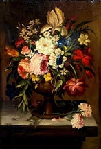 École Européene (XX) - Bouquet Baroque, Antiek en Kunst