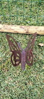 Snijwerk, Borboleta em ferro oxidado - 23 cm - IJzer