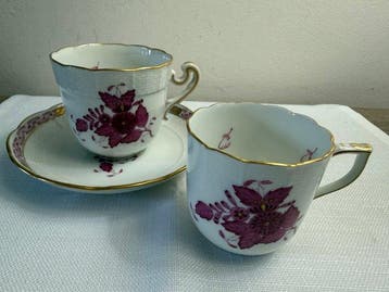 Herend - Chinese Bouquet Rust - Tasse et soucoupe (2) -