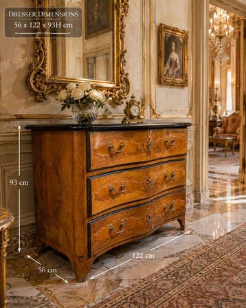 Commode - Walnoot - Piëmontees ladekast
