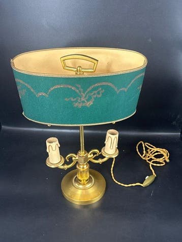 Lampe - Lampe de table vintage en laiton doré – France –