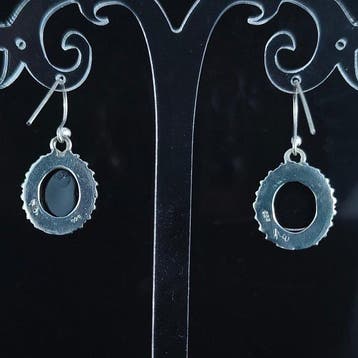 Zilver - Oorbellen - Jetzwart sterlingzilver