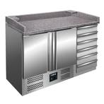 Pizzawerkbank | 257L | 2 Deuren (1/1 GN) + 6 Deegladen, Verzenden, Nieuw in verpakking