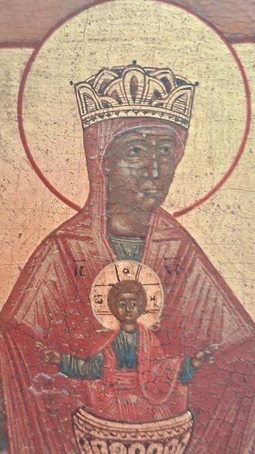 Reis-icoon - Hout - Moeder van God van Nicea