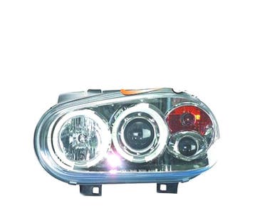 PHARES VOLKSWAGEN VW GOLF 4 ANGEL EYES FOND CHROMÉ, Auto-onderdelen, Verlichting, Verzenden