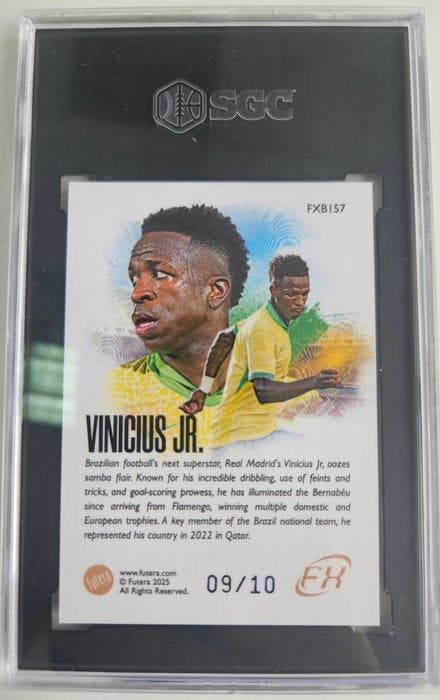 Futera FX Vini Jr. 9/10 Numbered parallel - SGC 9 Graded, Collections, Autocollants