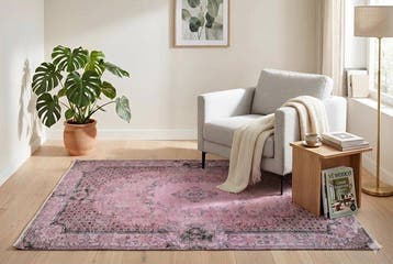 Rétro rose vintage - Tapis - 210 cm - 110 cm - Avec, Nieuw