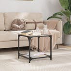 vidaXL Salontafel met transparant glazen blad 40x40x40 cm, Huis en Inrichting, Verzenden, Nieuw