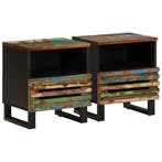 vidaXL Nachtkastjes 2 st 40x34x46 cm massief gerecycled hout, Verzenden, Nieuw