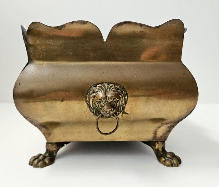 Leeuwen - Jardinière - Koper, Antiek en Kunst, Curiosa en Brocante