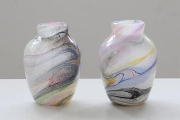 Cloudnola - Vase - Ensemble de 2 vases en verre soufflé à la