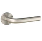 Deurklink Leona op rond rozet mat rvs