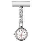 Fako - Verpleegstershorloge - Metaal DLX - Zilverkleurig, Verzenden, Nieuw