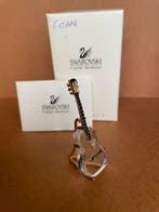 Swarovski - Figurine - Memories Gitaar Goud- Boxed - Cristal