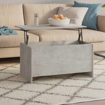 vidaXL Salontafel 102x55,5x52,5 cm bewerkt hout betongrijs, Huis en Inrichting, Verzenden, Nieuw
