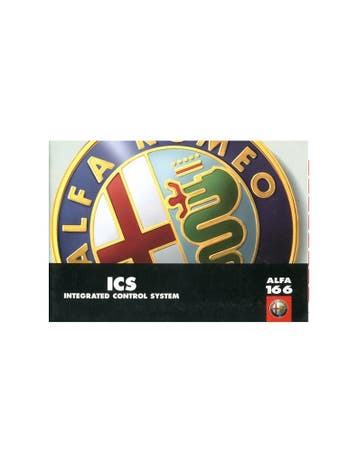 1998 ALFA ROMEO 166 ICS INSTRUCTIEBOEKJE DEENS