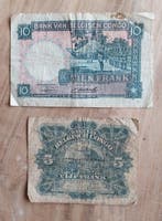 Belgisch-Congo. - 2 banknotes - various dates (Zonder