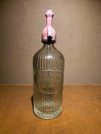 Bouteille (3) - Verre, Métal - Siphons espagnols vintage
