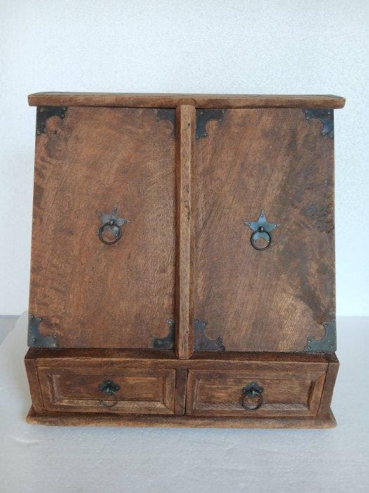 Porte-lettres - Cuivre, Bois - Petite boîte aux lettres, Antiquités & Art, Curiosités & Brocante