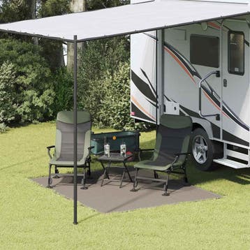 vidaXL Tenttapijt Lichtgrijs 200 x 250 cm Polyetheen, Caravans en Kamperen, Tentaccessoires, Verzenden, Nieuw