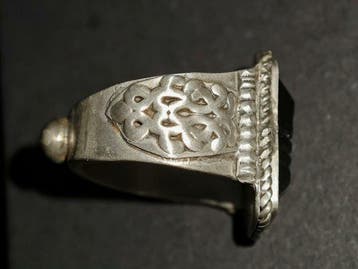 Zilver Ring - Antieke zilveren zegelring (Zonder