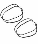 Haarband Sport 0,5cm - Elastiek - Dubbel - Zwart - Set van 2