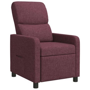 vidaXL Recliner Paars Stof, Huis en Inrichting, Fauteuils, Verzenden, Nieuw